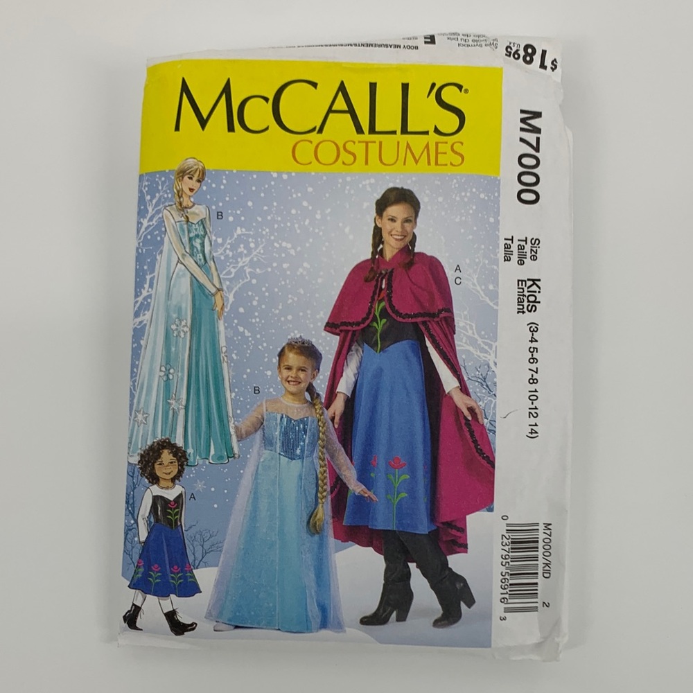 McCall's Enchanting Blue and Purple Kids and Misses Costume Pattern